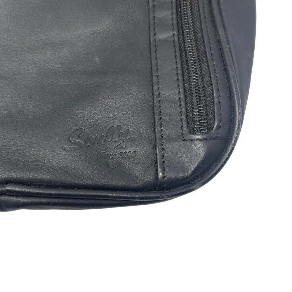 Scully messenger bag medium size Black leather Crossbody BoxU